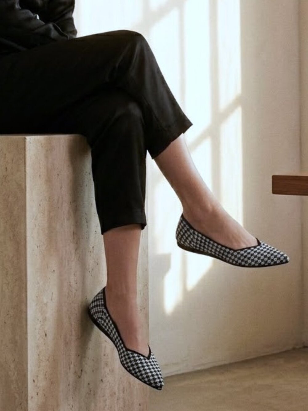 Rothy's The Point in Picnic Slip On Women's Ballet Comfort Gingham Flats Size 12